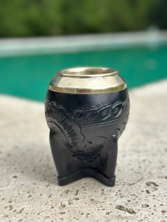 Mate Torpedo alpaca cuero repujado